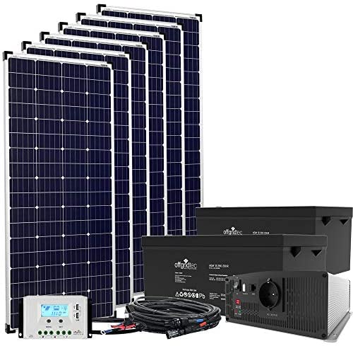 24V Offgridtec© Autark XXL-Master 1080W Solar – 2000W AC Leistung Solar Inselanlage Garten