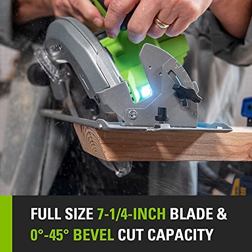 24 V Cordless Drill 35 Nm and 7-1/4 Inch Cordless Circular Saw (with Brushless Motor, 2 2 Ah Lithium Battery, Dual Slot Charger, Tool Bag) - Image 6