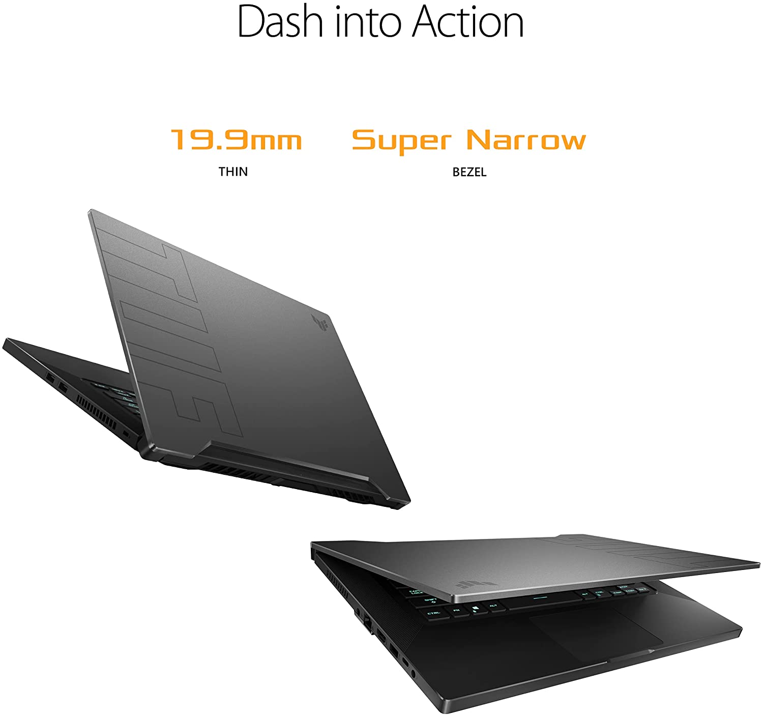 ASUS TUF Dash 15 (2021) Ultra Slim Gaming Laptop, 15.6” 144Hz FHD, GeForce RTX 3050 Ti, Intel Core i7-11370H, 8GB DDR4, 512GB PCIe NVMe SSD, Wi-Fi 6, Windows 10, Eclipse Grey Color, TUF516PE-AB73 - Image 6